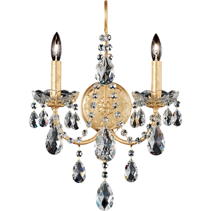 Sonatina 2 - Light Candle Wall Light, Swarovski Elements Clear, Aurelia
