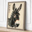 Donkey in Ink Japandi - Wrapped Canvas-1615443934-1615443935