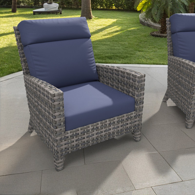 24.5 x 27 inch Outdoor Cushion For High Back Chair, 6 inch Thick Outdoor Replacement Cushion, Adirondack Chair Cushion Set