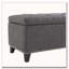 Banc de rangement en lin capitonné-1450110492