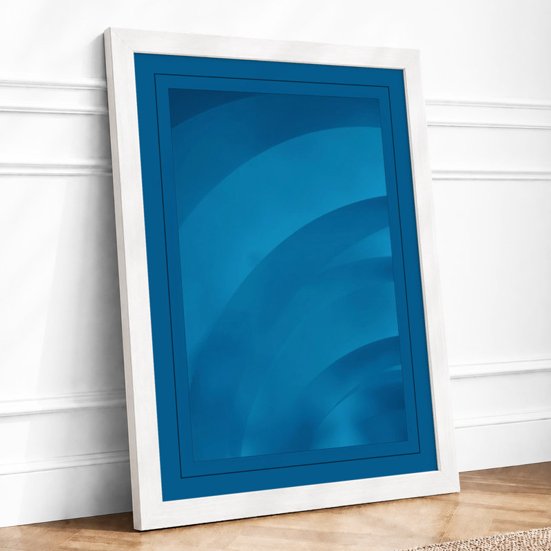 Blue Flow Geometric - Print, A3 - 42.0 x 29.7 cm, White