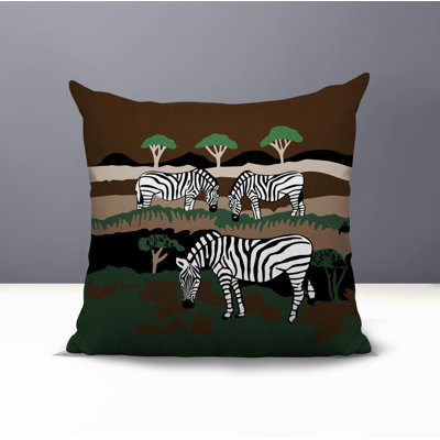 Gia Zebra Reversible Indoor/Outdoor Square Pillow