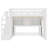 Full Solid Wood Loft Bed with Movable Desk and Shelves-1609883689-1609883702