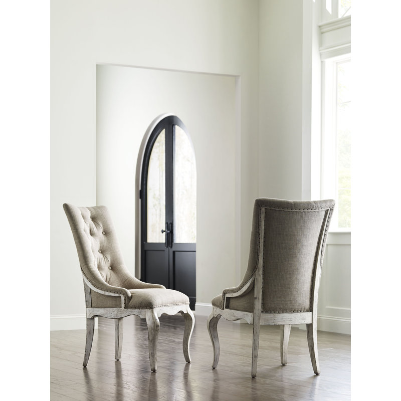 Chaise parsons rembourrée et capitonnée Shaylène