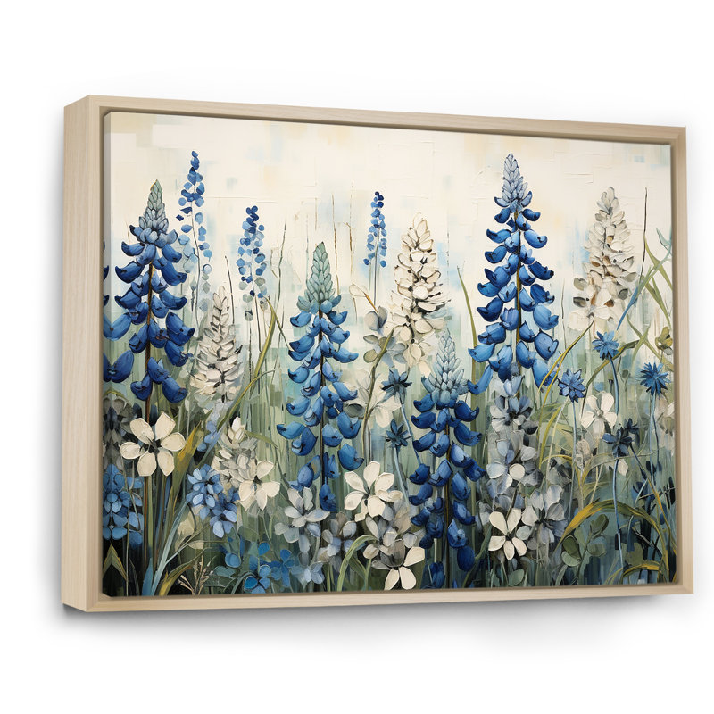 Élégant bonnet bleu et beige Meadow I, Naturel, H 30 po x l 40 po x P 1,5 po