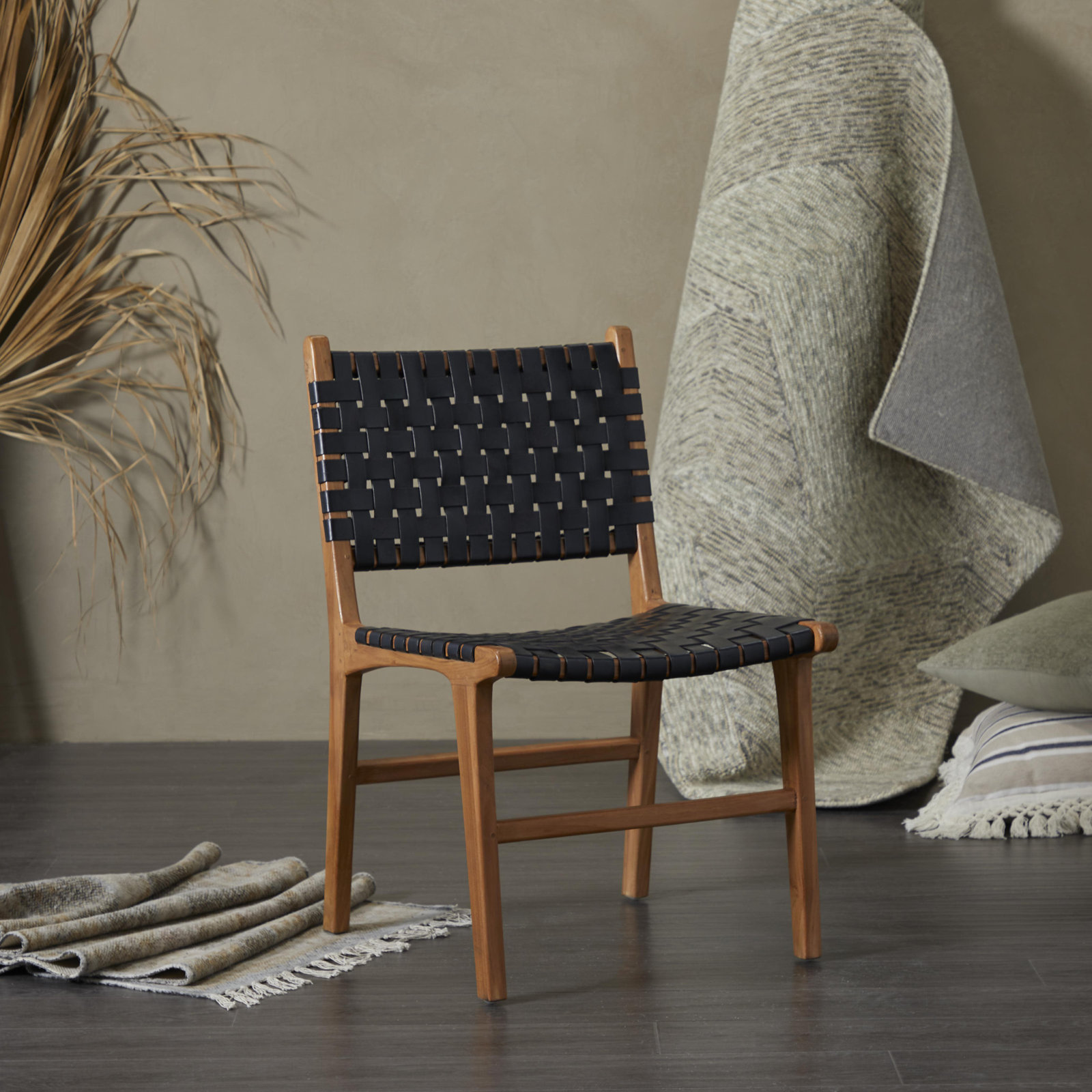 Markus Side Chair, Black/Brown