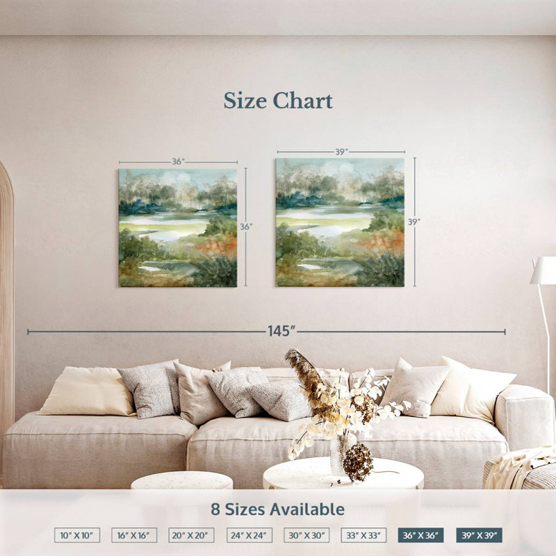 Calm Converging Streams, 39" H x 39" W