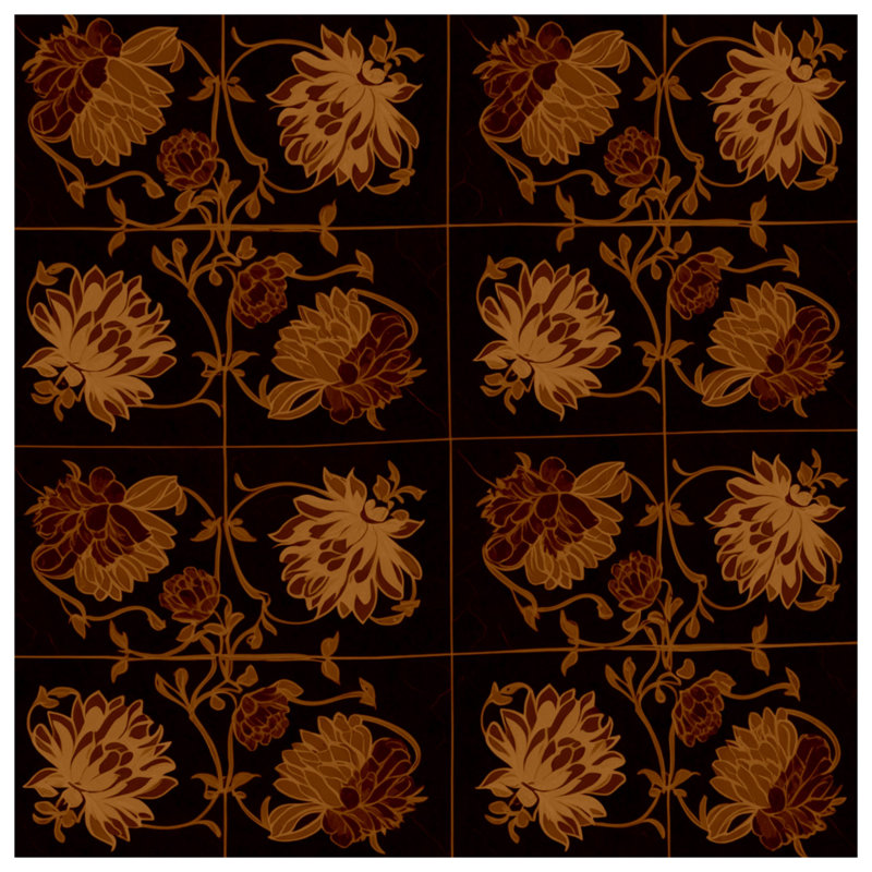 Rideaux de fenêtre stylisés à motif floral, voilages et voilages à motif floral - 1 panneau, 50 po x 92 po - 1 panneau