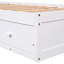 Lit simple en bois massif et 3 tiroirs - Blanc pour une chambre à coucher élégante avec 3 plateformes