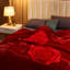 Couverture luxueuse en peluche gaufrée luxueuse Red Rose
