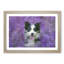 Border Collie In The Purple Flowers Painting - Single Picture Frame Print on MDF-56634089-56634090