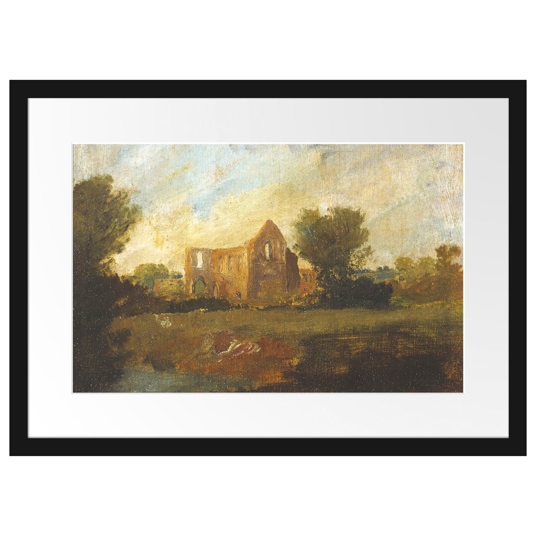 Gerahmtes Leinwandbild Newark Abbey von William Turner