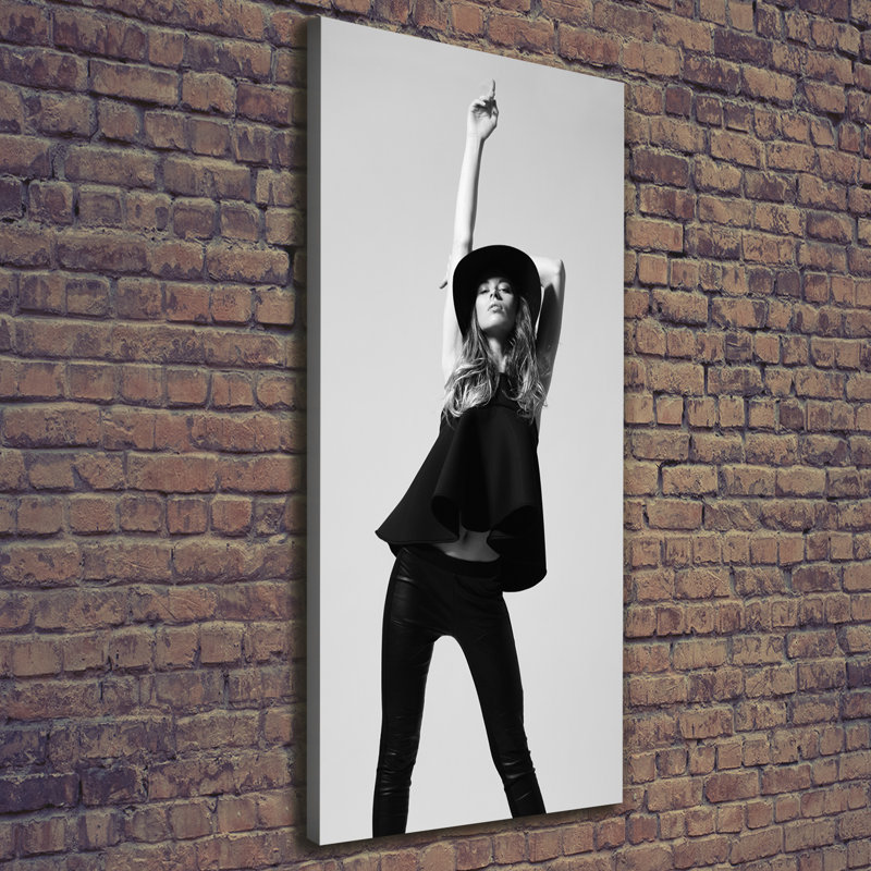 Woman In Black - Wrapped Canvas Print