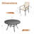 Waverly Round Outdoor Dining Set with Cushioned Wicker Chairs-365013931