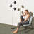 Jacob 64" Modern 3-Light Adjustable LED Floor Lamp with Black Finish and Metal Cone Shades, Bulbs Included-62954050