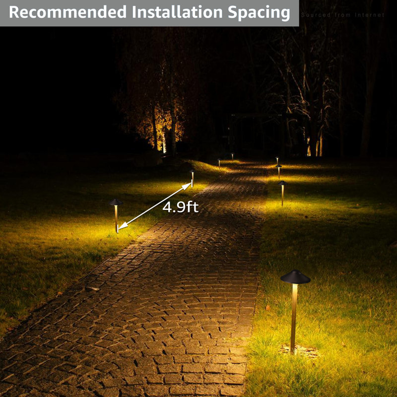 LED Landscape Light, Color Temperature Selectable Low Voltage Waterproof, Saucer Head