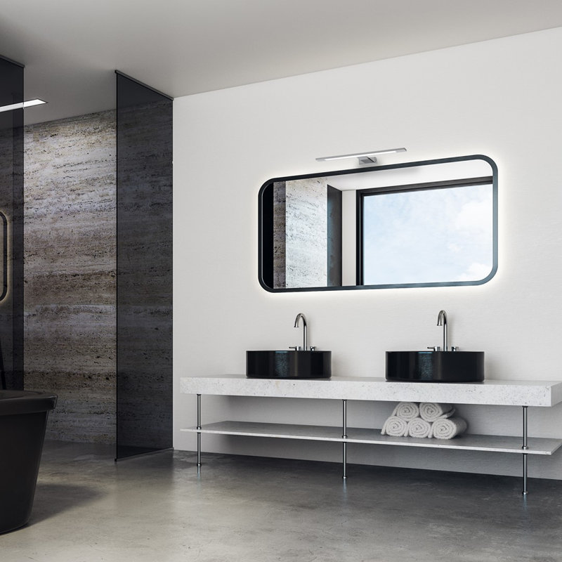 Alrai Vanity Light, 4cm H x 40cm W x 12cm D, Chrome