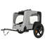 Remorque de vélo d'extérieur pliable robuste pour animaux de compagnie avec roues tout-terrain et attelage universel - chariot pliable pour chien et cargaison pour vélos, noir et gris-122632912