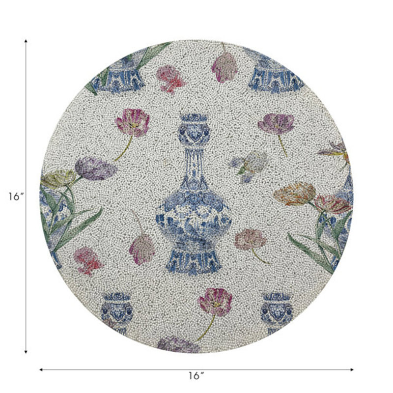 Glass Beads Round Beaded Placemats