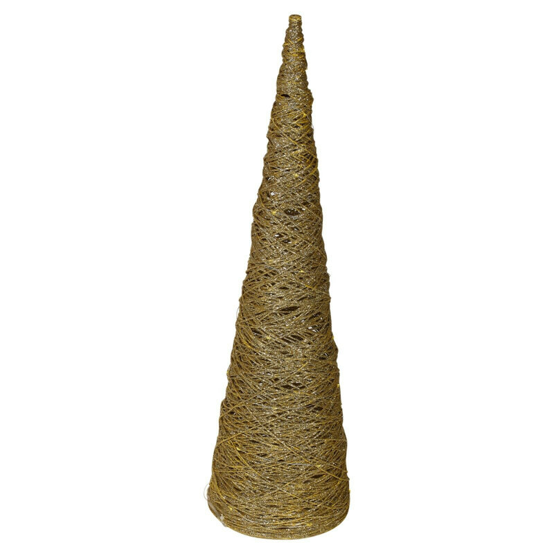 Christmas Decorative Accent, 80cm H x 20cm W x 20cm D, Gold Glitter