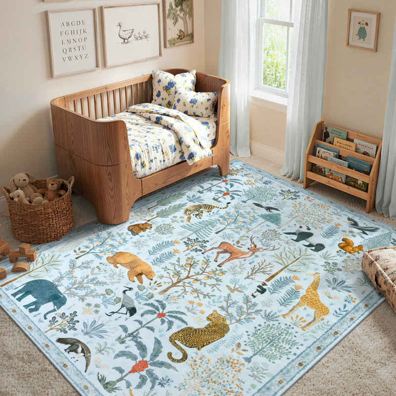 Tapis lavable pour salon moderne Goldene, Rectangle 5 pi x 7 pi