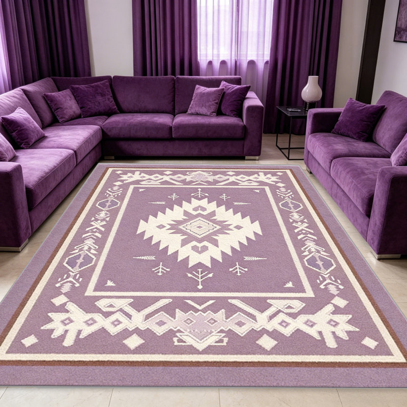 Lilac Southwest Rug carpet-easy to clean, machine-washable, soft and comfortable; suitable for door mats, kitchens, living rooms, bedrooms, corridors, and laundry areas. Easy to clean, durable carpet for home decoration.
