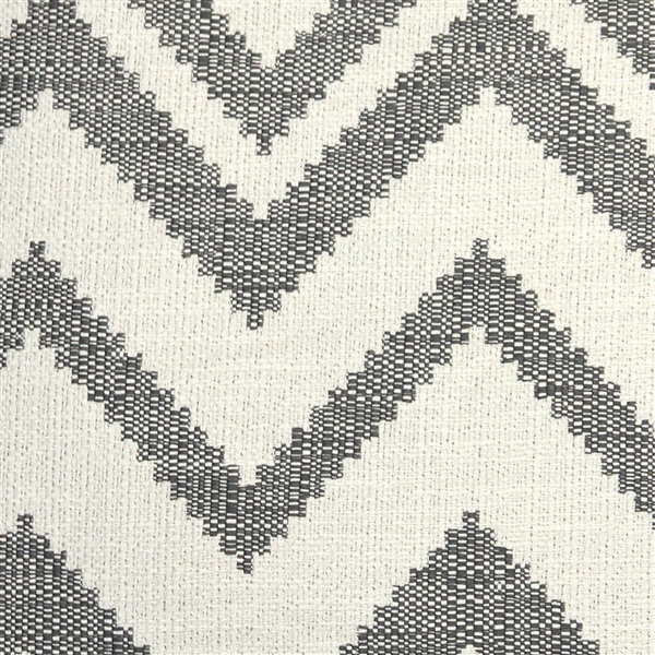 Coussin en coton «Lorenzo Zigzag», Gris