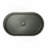 23.6'' Concrete Vessel Oval Modern Dark Green Bathroom Sink