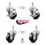 Ensemble de roulettes à tige filetée pivotante 3,5 pouces 3,5 mm 2 freins SCC
