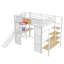Lit mezzanine en métal avec bureau intégré