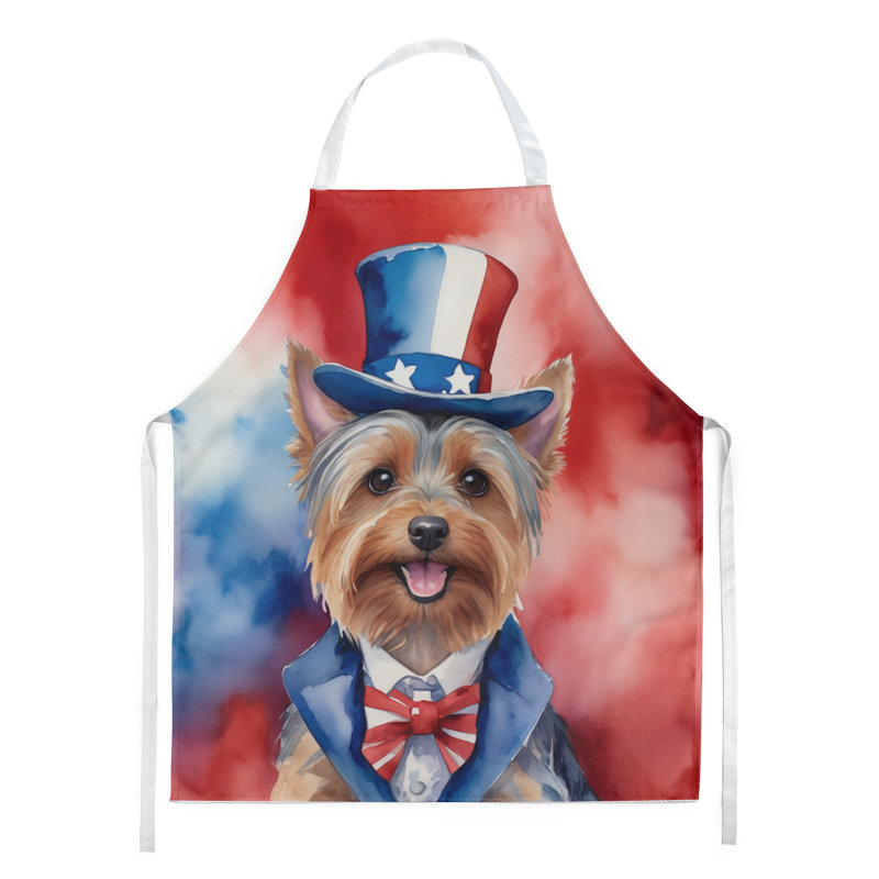 Patriotic American Apron, Silky Terrier