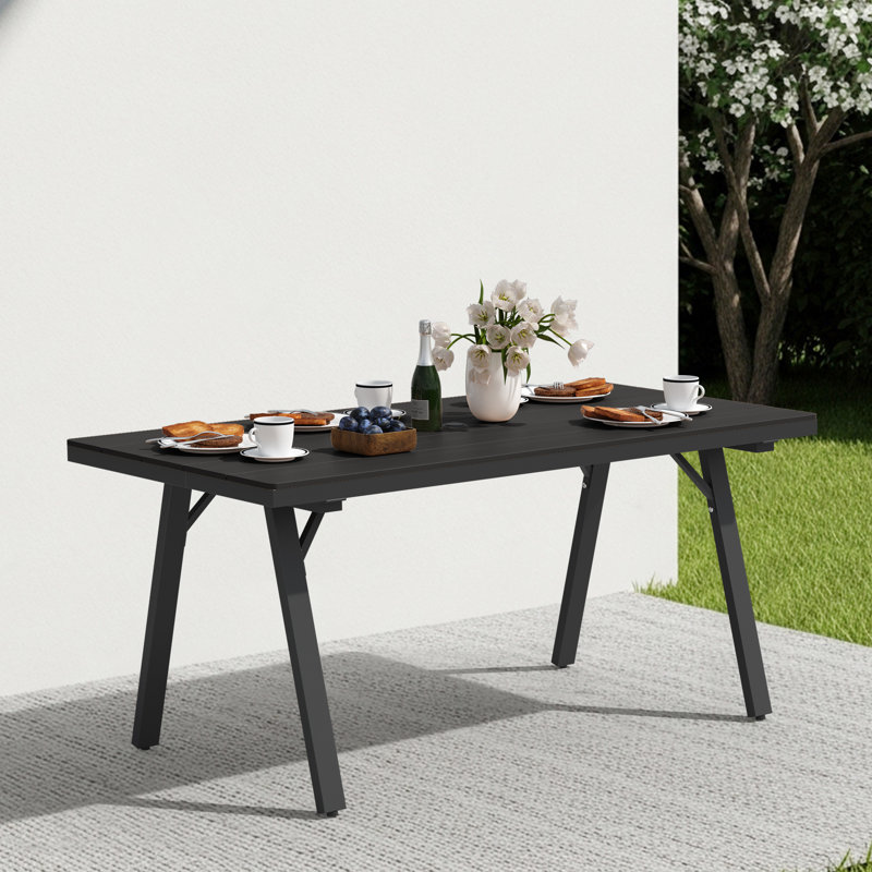 Table de salle à manger Chamblee Nika, Noir