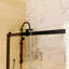 60 po X P 74 po H Porte de douche en noir mat avec 5/16 po  Verre transparent