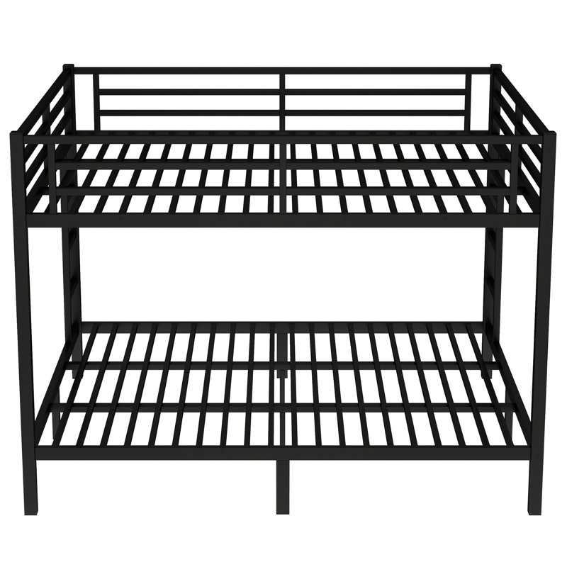 Metal king Bunk Bed for Teens and Adults,Space-Saving/Noise Reduced/No Box Spring Needed, Black