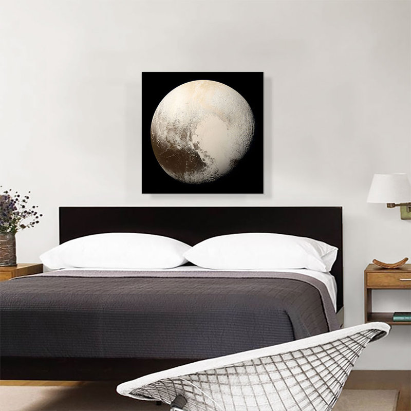 Planète Pluton, neuvième planète du soleil - reproduction de photo sur toile tendue, H 26 po x l 26 po x P 1,5 po
