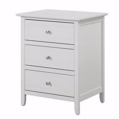 Versatile Transitional Nightstand With Three Drawers