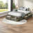 Spacious Full Size Platform Bed With Storage Drawers, Antique Gray Mdf Frame