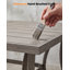 Ensemble repas d'extérieur 7 pièces, ensemble repas en aluminium avec trou pour parasol 2,2 po Seehill Seehill