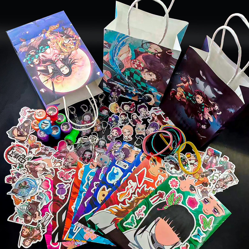 Anime Demon Slayer Party Favors,110pcs Demon Slayer Theme Favors Set