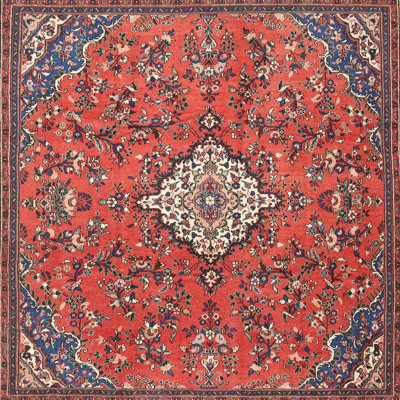 Tapis oriental rouge et bleu