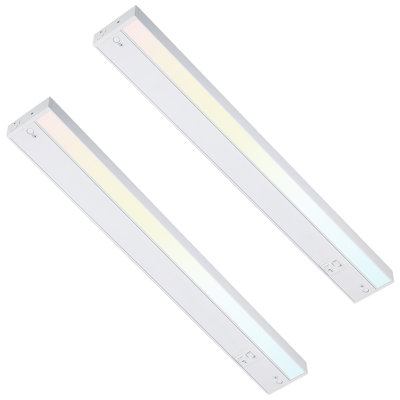 Led Under Cabinet Light, 22 Inch, 14w, Dimmable, Linkable, 3 Color Selectable, White Finish