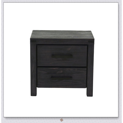 Retro-Style 2-Drawer Nightstand with Durable Frame and Ample Storage for a Stylish and Functional Bedroom Addition