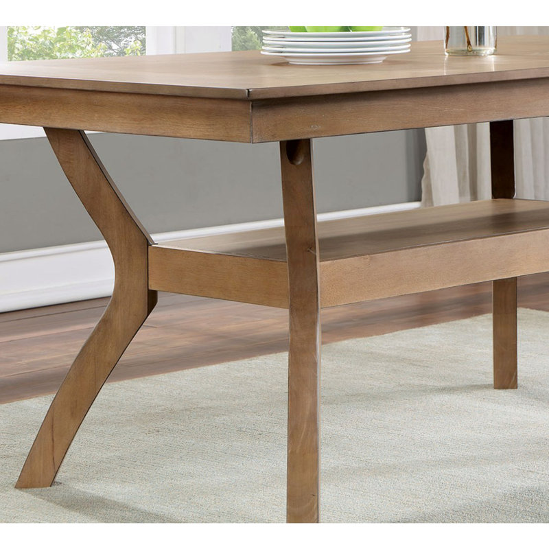 Table de salle à manger moderne avec tablette inférieure ouverte 1pc