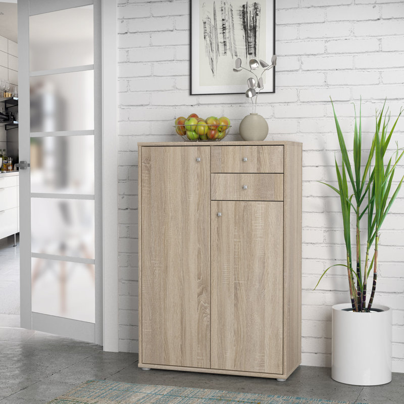 Amandla 73.7cm W 2 - Drawer Chest of Drawers, Sonoma Oak