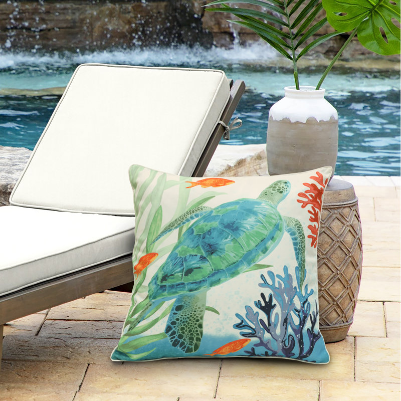 Animal Print Outdoor Reversible Throw Pillow