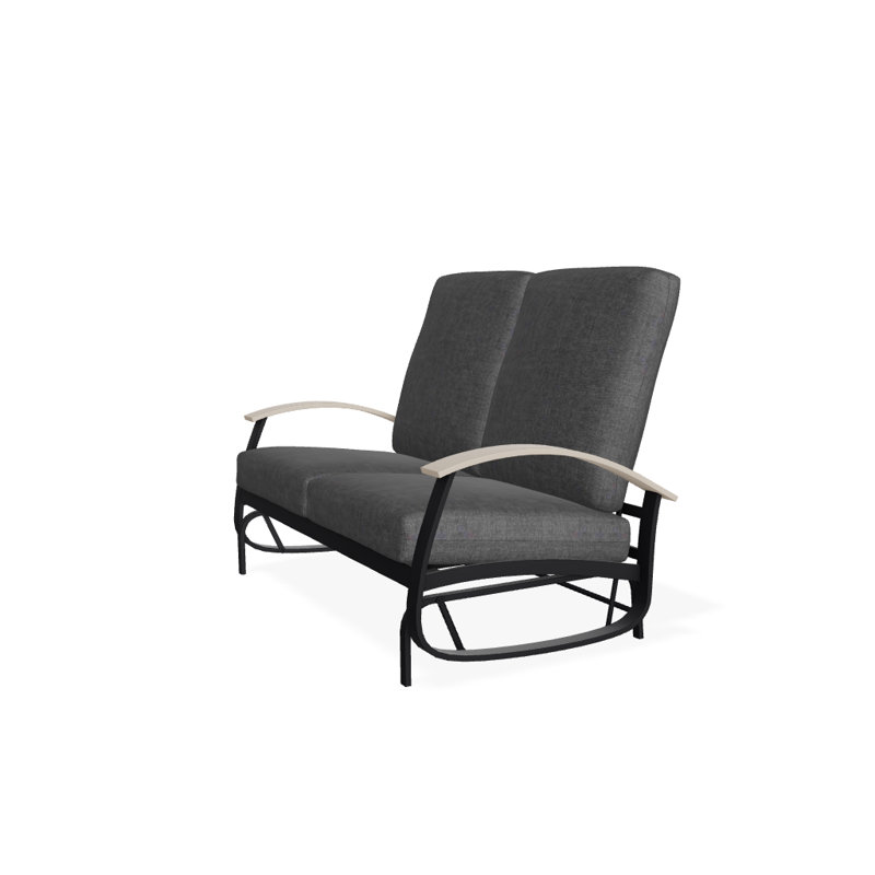 Banc oscillant avec coussins Askar, Tissage uni ardoise coulée Sunbrella®, Désert texturé, Désert P60