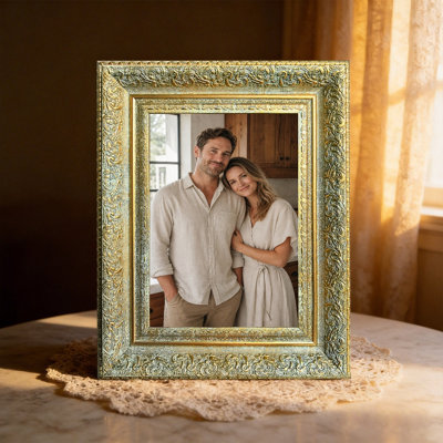 8" x 10" Antique Gold 3 PCS Everyday Picture Frame for Living Room Decor