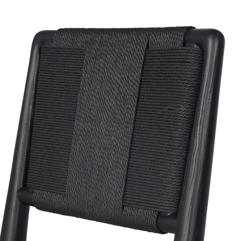 Rothler Stool-Alcala Wheat-Counter, Counter Stool (27” Seat Height), Essence Natural/Rayon/Viscose, Black Brushed Ash