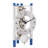 Roman Numeral Metal Mechanical Tabletop Clock-1199233552
