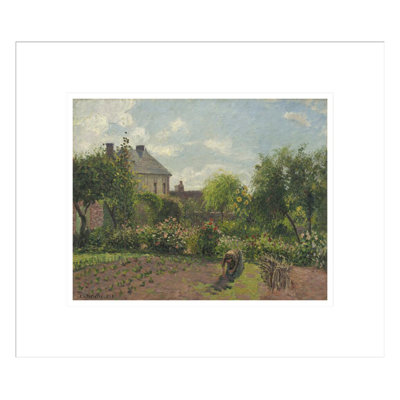 The Artist's Garden at Eragny by Camille Pissarro -Framed Giclee Print